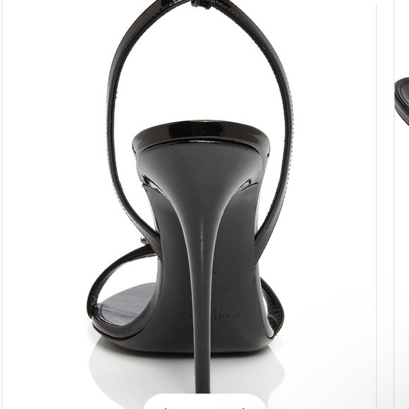 Saint Laurent Glossy Black Heels with Buckle - Picture 5 of 6